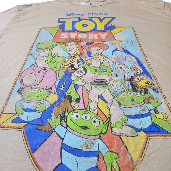 Disney Pixar Toy Story Men's Character‎ Group Woody Jessie Beige Shirt 2XL - Picture 5 of 7